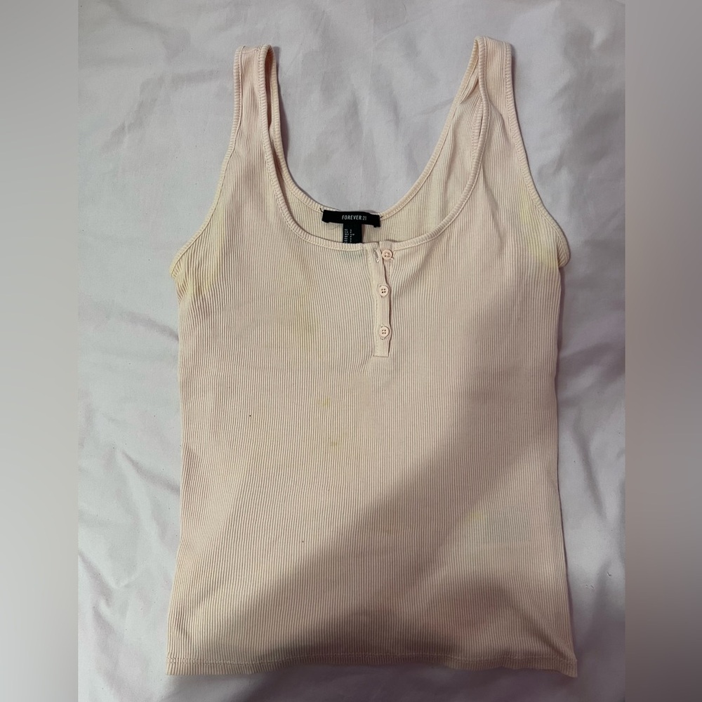 Pink button top